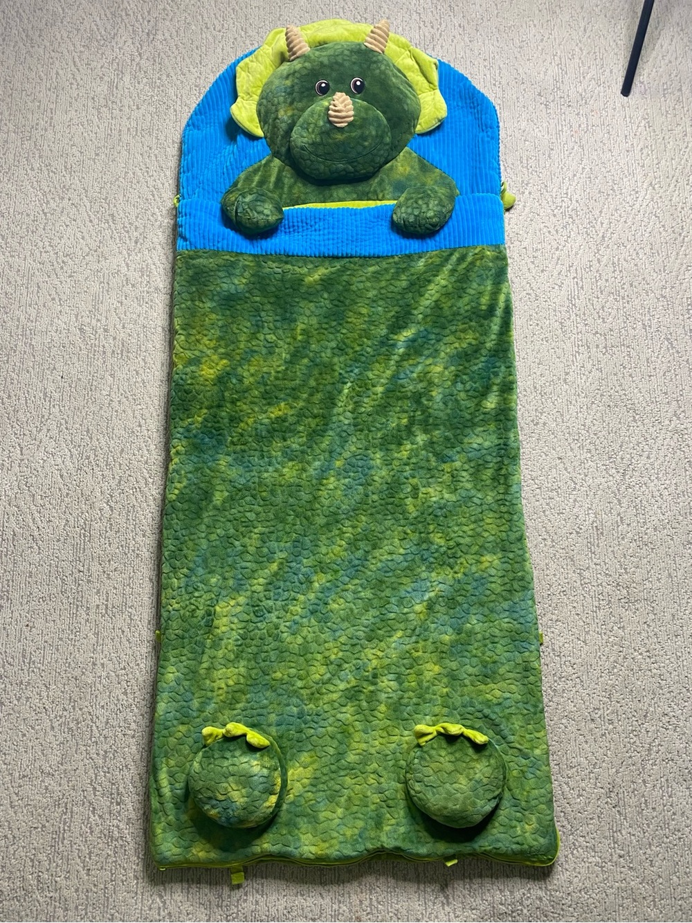Hug Fun Kids Dinosaur Character Sleeping Bag Soft Plush